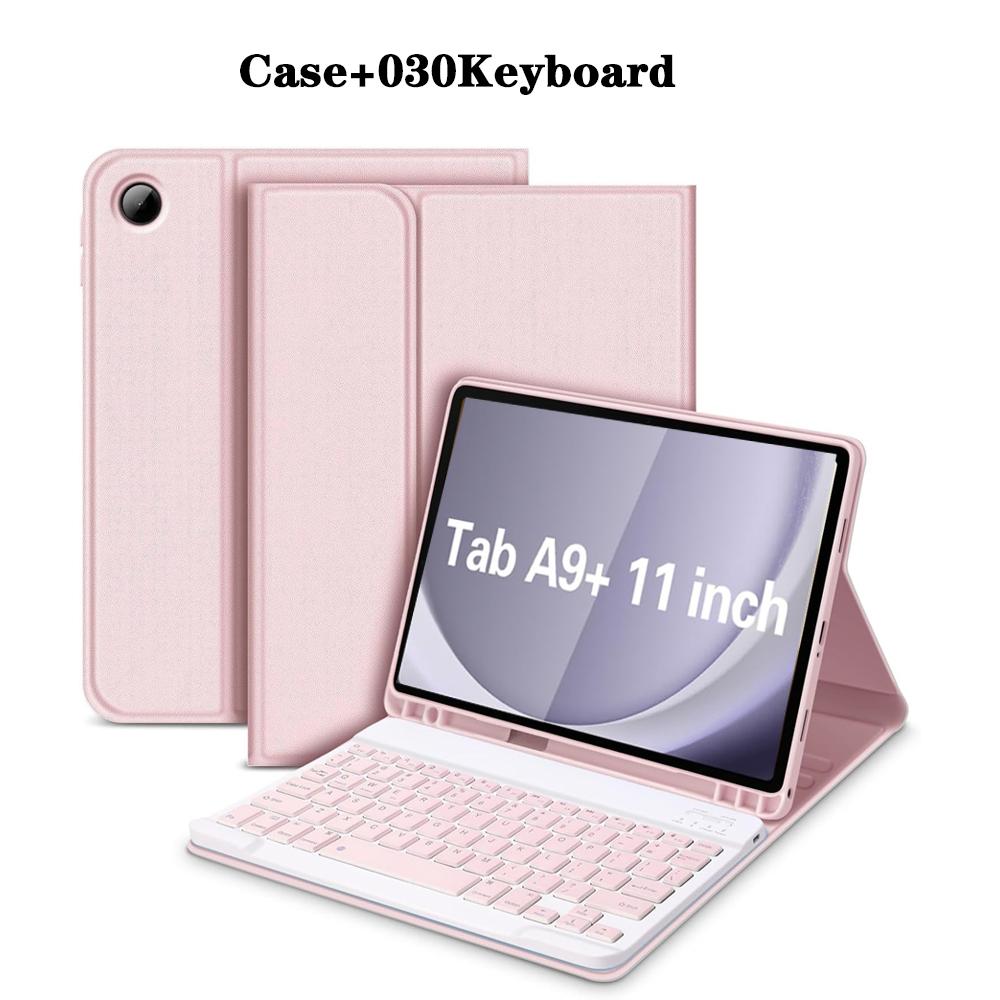 Чехол-клавиатура для Samsung Galaxy Tab A9 Plus 11 дюймов, для планшета Samsung Tab A9+ 11 дюймов, чехол с отсеком для стилуса, Bluetooth-клавиатура