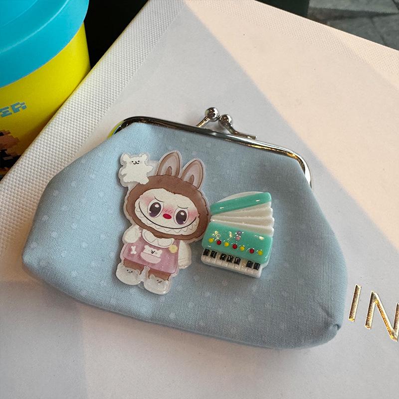 Детский кошелек для монет Labubu мультяшный ретро л девчачий сердечко сумка для ключей ручная сумка для монет девочка CLE