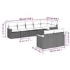 VidaXL Salon de Jardin avec Coussins 8 pcs, Canapés de Terrasse, Ensemble de Meubles de Patio, Mobilier d'Extérieur, Gris 3226151
