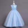 Детское платье Платье принцессы с бантом Однотонное платье для торта с блестками
