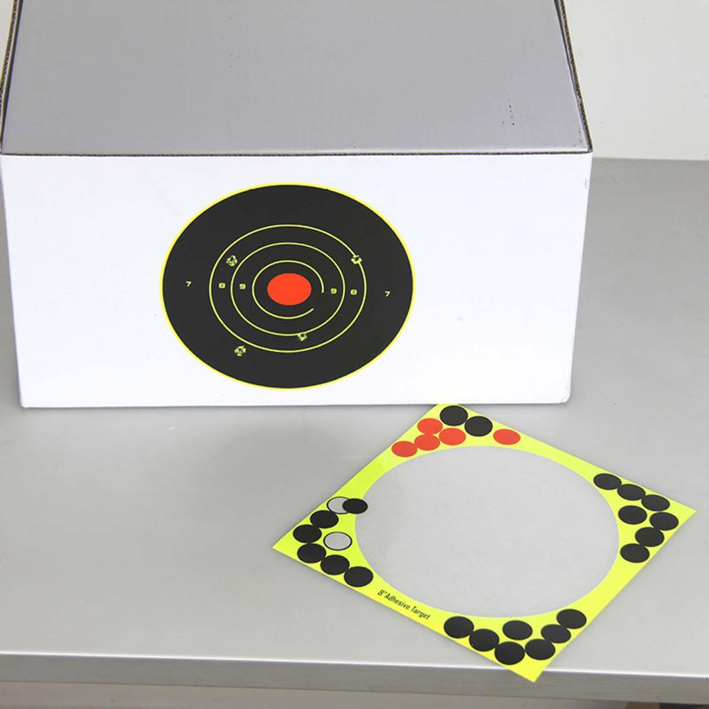 10 Pcs Splatter Paper Targets Fluorescent Targets Paper Shooting Ranges Circle Paper Targets Stickers for Practice