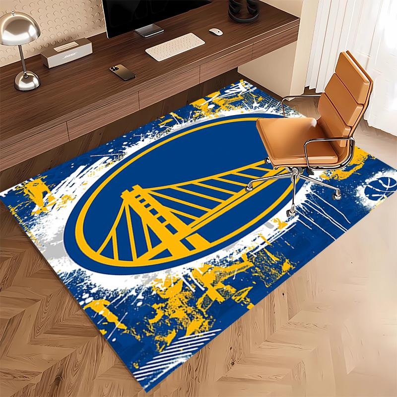 1pc Golden State Warriors logo Print Area Rug - Soft, Washable Non-Slip Indoor Mat, Living Room, Home Office Decorative Rug,Office Decorative