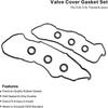 Valve Cover Gasket Set - Compatible With 3.0L 3.3L Toyota Camry, Avalon, Sienna, Highlander, Solara, Lexus ES300, ES330, RX300, RX330, RX400H -