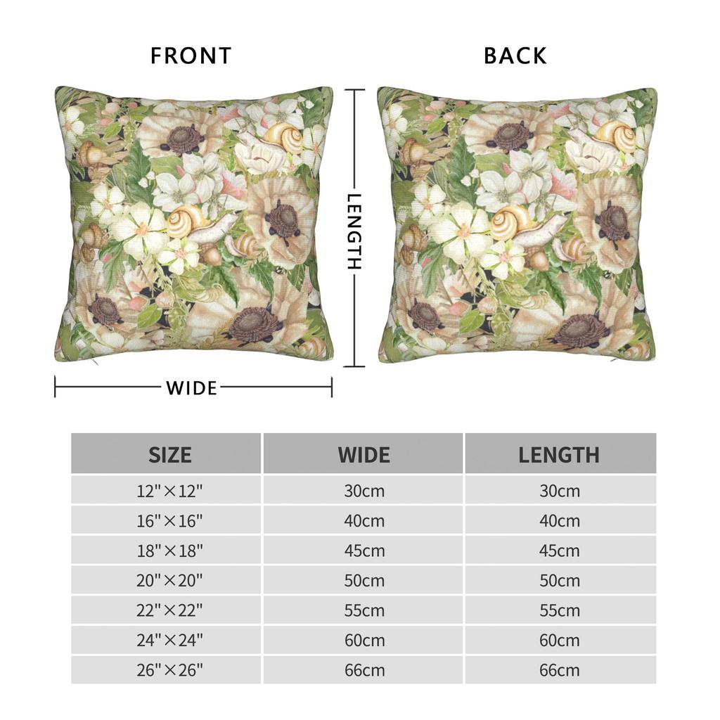 Rural Flowers Pillow Case Soft Pillow Cover Kawaii Pillowcases For Living Room Bed Chair