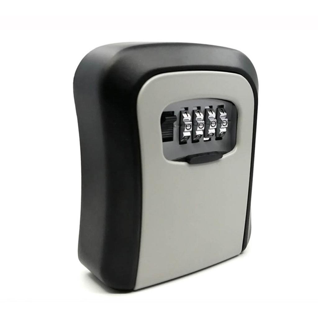 4 Digit Combination Lock Key Safe for Outdoor Wall Mount Aluminum Alloy Security Storage Box for Keys and Wallets