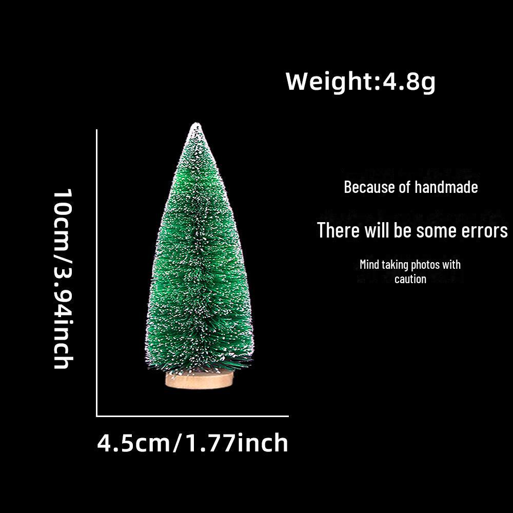White Mini Christmas Tree Desktop Ornament - Small Christmas Decorations for Window Display
