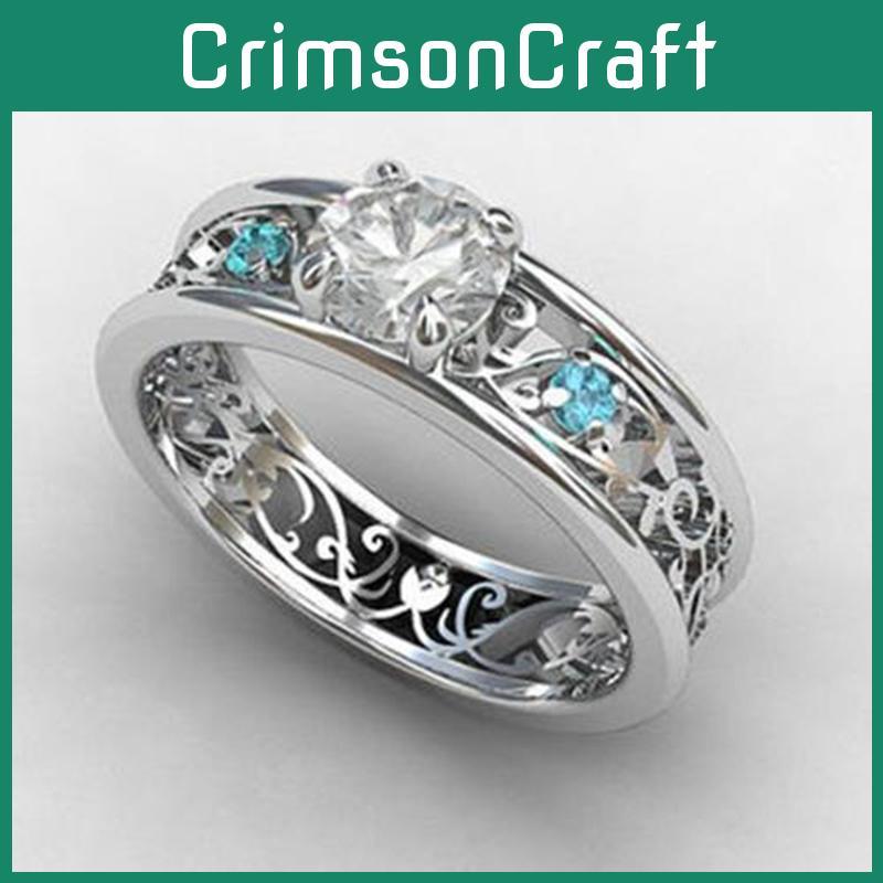 Винтажное кольцо из латуни и стали с синим сапфиром и кубическим цирконием для любителей моды