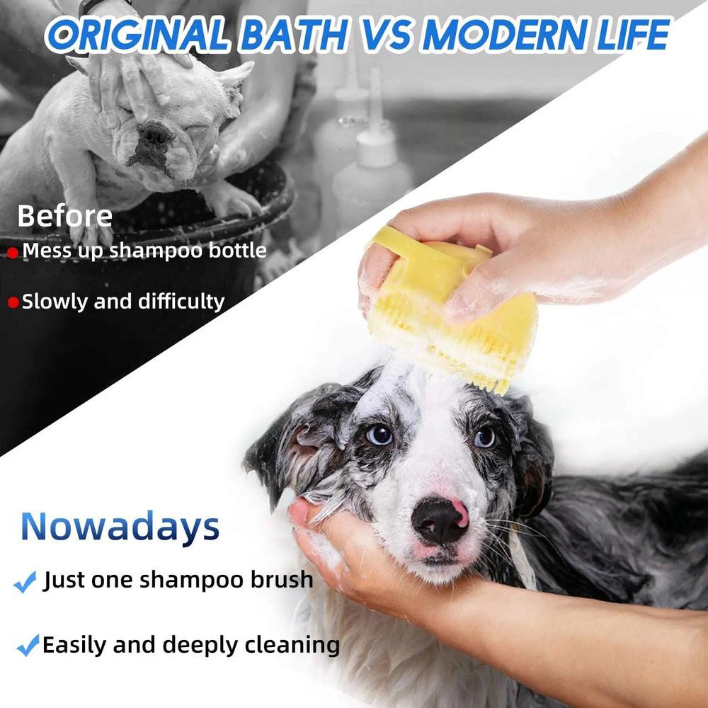 Pet Bathing Brush Soft Cat Massage Comb Remove Floating Hairs Dog Shampoo Brush Pet Washing Supplies