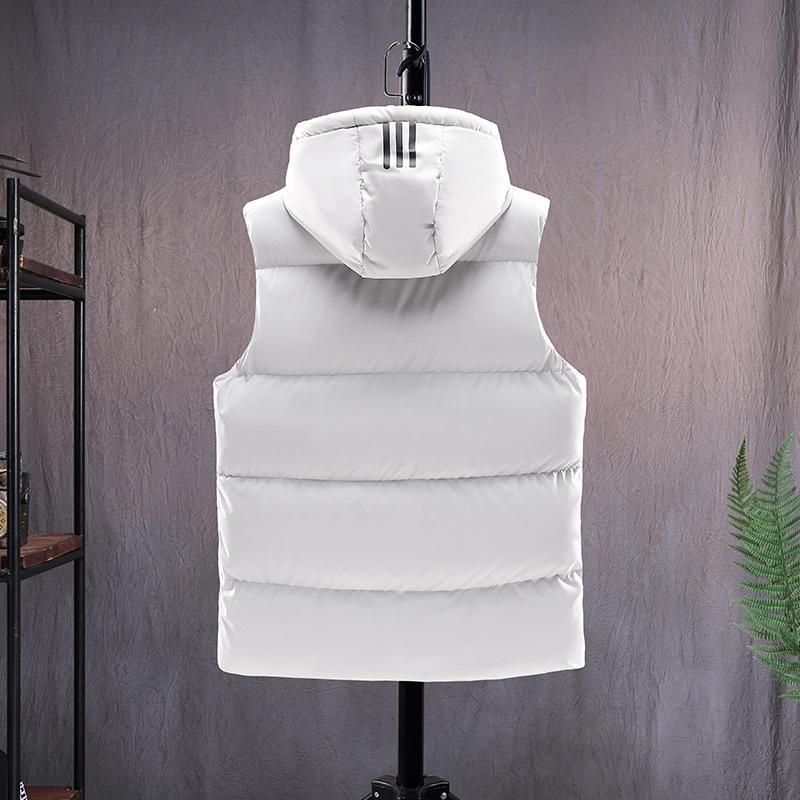 Мужской жилет из хлопка с капюшоном, теплый жилет, мужская модная одежда