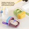 Portable Soap Box Travel Mini Soap Box Sealed Drain with Lid Soap Box Transparent Light Luxury High-end