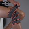 JINGBA Soft Sport Knee Support Brace Customized Logo Breathable Bandage for Men and Women Protective Knee Wraps