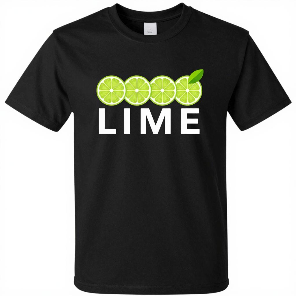Lime Fresh Lime Slices Print TShirt Unisex Unisex Casual Cotton Tee Short Sleeve Citrus Fruit Graphic Unisex Tops