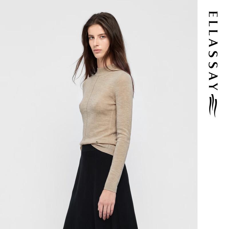 ELLASSAY Women's Wool Mock-Neck Knit Sweater
