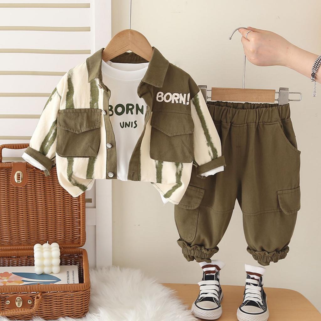 Детский повседневный комплект с длинным рукавом, удобные наряды для повседневной носки