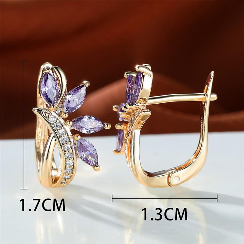 Милые женские серьги-клипсы с синим и зеленым камнем, подвески золотого цвета, белый циркон, свадебные украшения для женщин