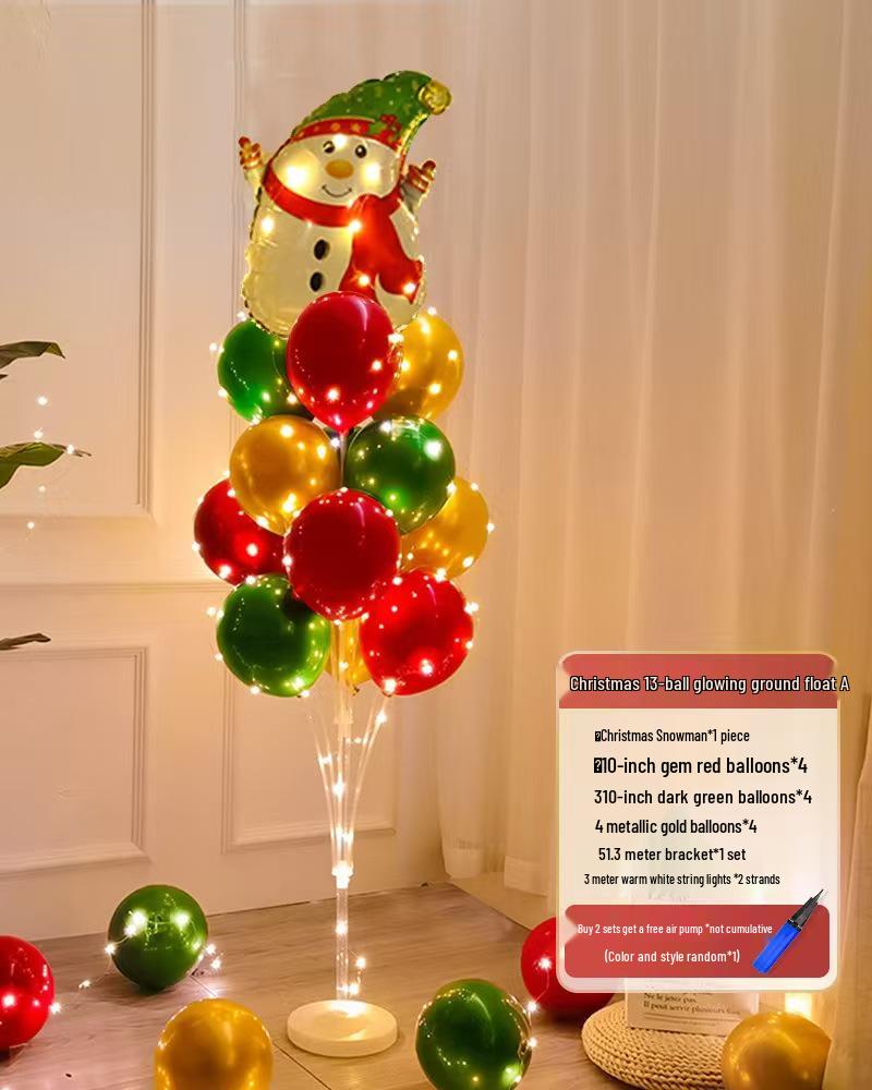 Christmas Luminous Balloon Decorations for Trees, Tables, and Window Displays