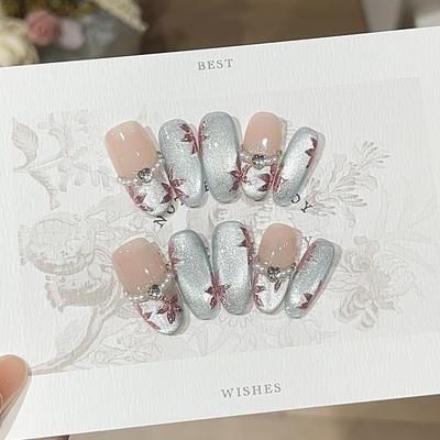 Парча гибискуса в стиле ретро, шелк, серый, синий, кошачий глаз, волшебное зеркало, пудра, цветок, французский жемчуг, одежда, доспехи