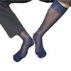 Sexy Men's Ultra-Thin Calf Business Socks Summer Transparent Sheer Formal Dress Tube Middle Socks Male Stockings