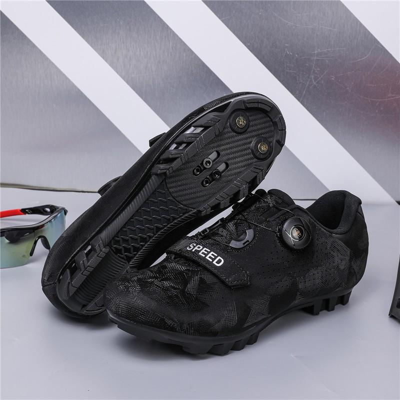 All-Season Mountain Road Cycling Shoes With Stiff Sole Unisex Breathable Clipless Flat Pedal Compatible Bike