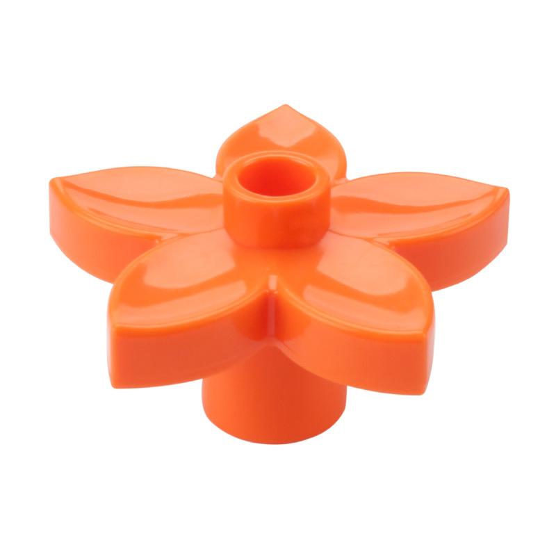 4 шт. Большой строительный блок Серия лесных растений Цветок Трава Дерево Наружное украшение Уличные аксессуары Совместимые сцены Игрушка для ребенка