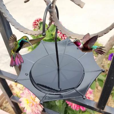 Кормушка для птиц на платформе, дизайн зонтика, подвесная кормушка для птиц, водонепроницаемый поднос для кормления птиц для наружного сада, двора, патио