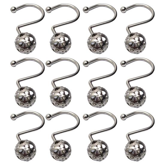 Экологичные прочные подвесные многоразовые крючки для штор для ванной комнаты, аксессуары для ванной комнаты, крючок для занавески для душа