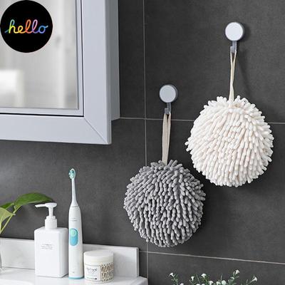 Полотенце для рук из синели, мягкий шарик с подвесной петлей, микрофибра, кухня, ванная комната