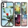 Krajews Aloha Hawaii Hawaiian Beach Palms Phone Case For iPhone 14 5s 6s 7 8 Plus X XR XS 11 12 13 Pro Max Samsung S21 S22 Ultra