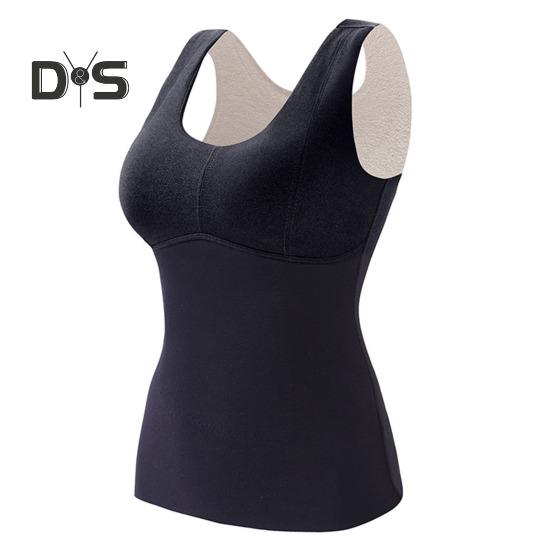 Женский осенне-зимний терможилет, утолщенный плюшевый жилет без рукавов с V-образным вырезом, высокая эластичность, облегающий мягкий пуловер, мягкое эластичное нижнее белье без косточек