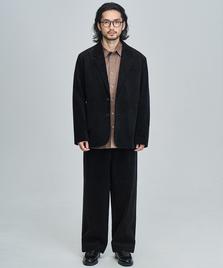 PRAIRIE Corduroy Wide Slacks (Black)