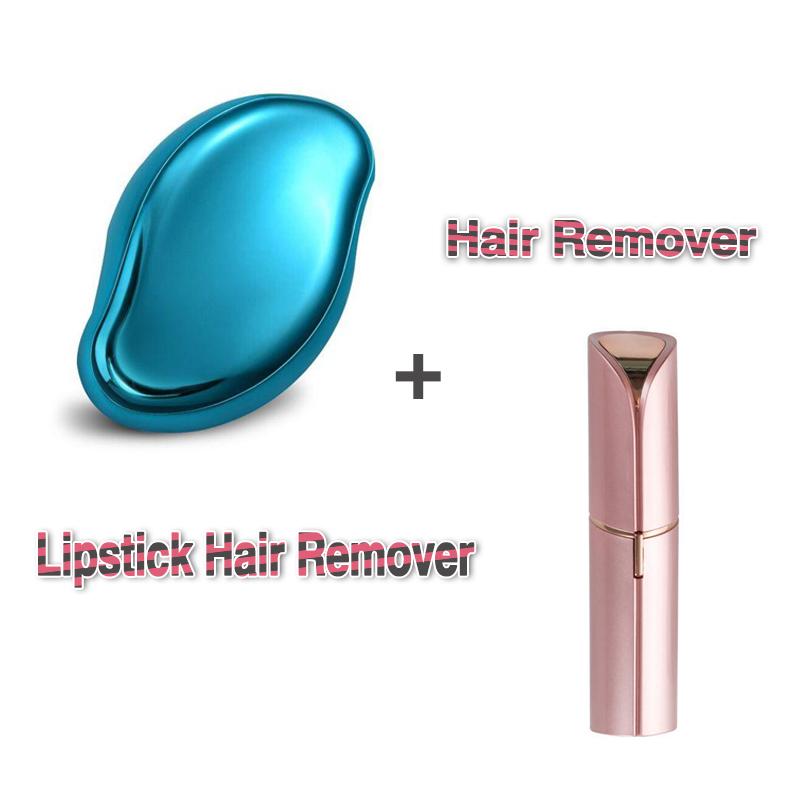 Средство для удаления волос из хрусталя, безопасно, легко чистится, многоразовая электробритва и помада, триммер для бровей, мини-бритва для лица