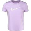 Logo Round Neck Casual Pullover Short Sleeve T-Shirt Women T-Shirt Light-Purple FN2619-512