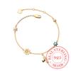 925 Sterling Silver Daisy Bee Charm Bracelet For Women Girls Party Wedding Trendy Bangle Bijoux Luxury Jewelry Accessories
