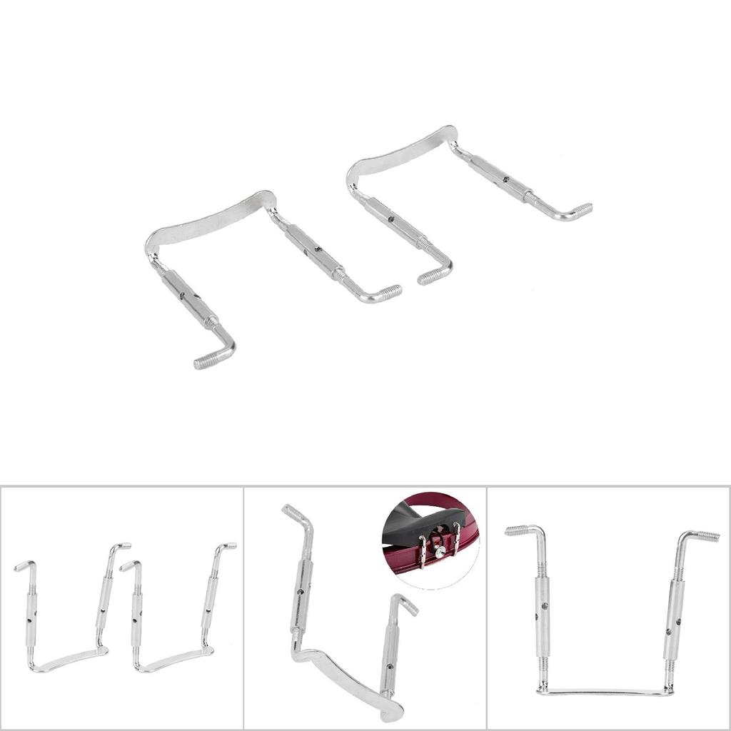 Portable Violin Chinrest Chin Rest Screw Clamp Fiddle Parts Brass Pats DIY Fittings Silver