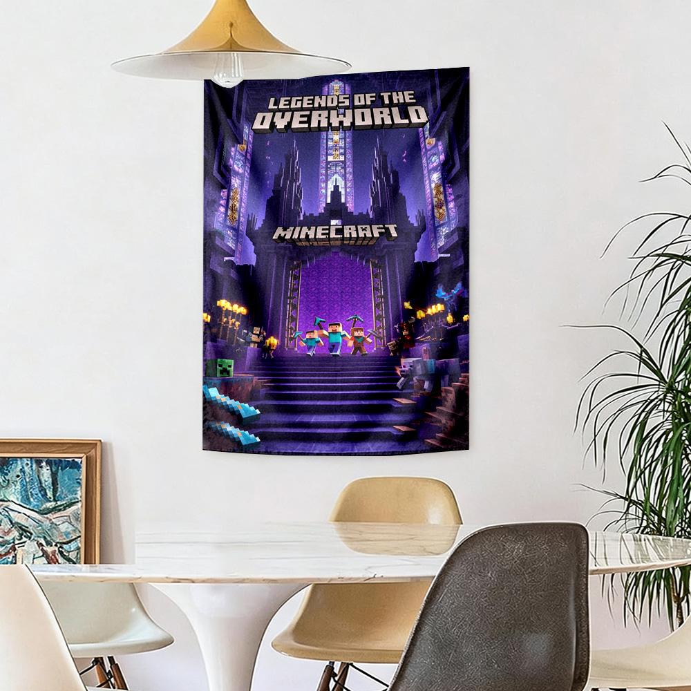 Minecraft Wall Decor Tapestry Art For Pet Memorial Birthdaywedding Party Backdrop Family Gift