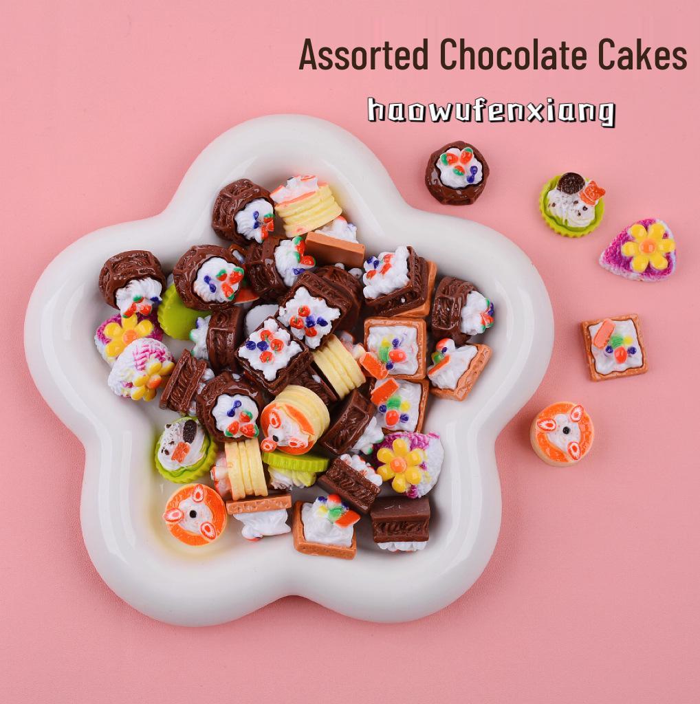 Мини Медведь Хлеб Смола Аксессуары: Заколка для волос, Магнит, Клей-крем, DIY Имитация еды, Игрушка