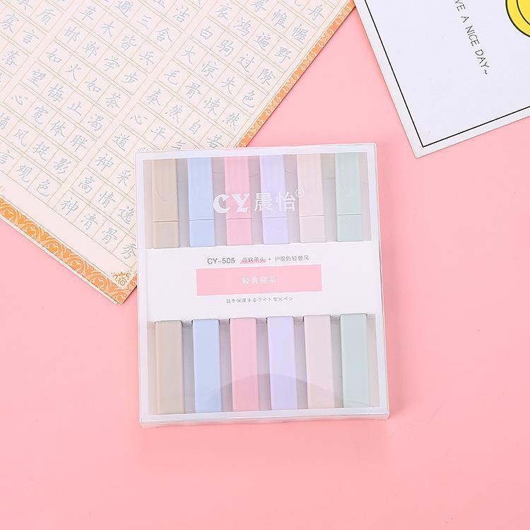 Новинка, 6 шт./компл., детский маркер с мягким наконечником, канцелярские принадлежности, флуоресцентные маркеры ярких цветов, хайлайтер