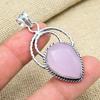 Pink Chalcedony Gemstone Handmade 925 Solid Sterling Silver Jewelry Dazzling Pendant Gift For Her