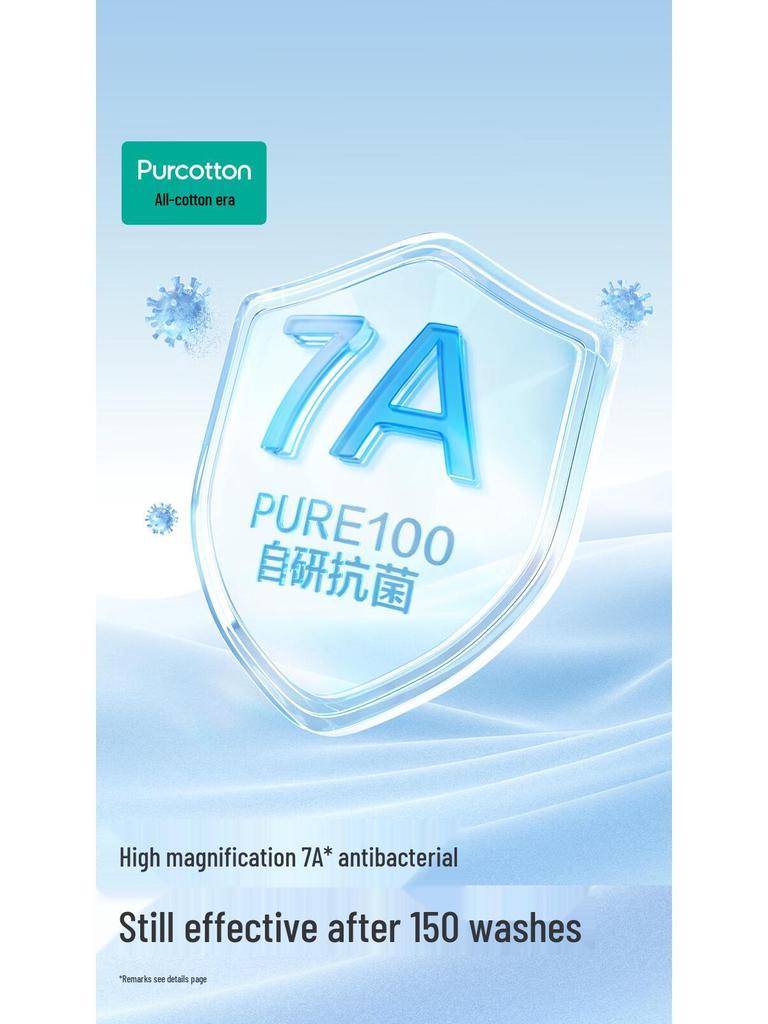 PurCotton Женские ультратонкие шорты-безопасности со средней посадкой и антибактериальным эффектом