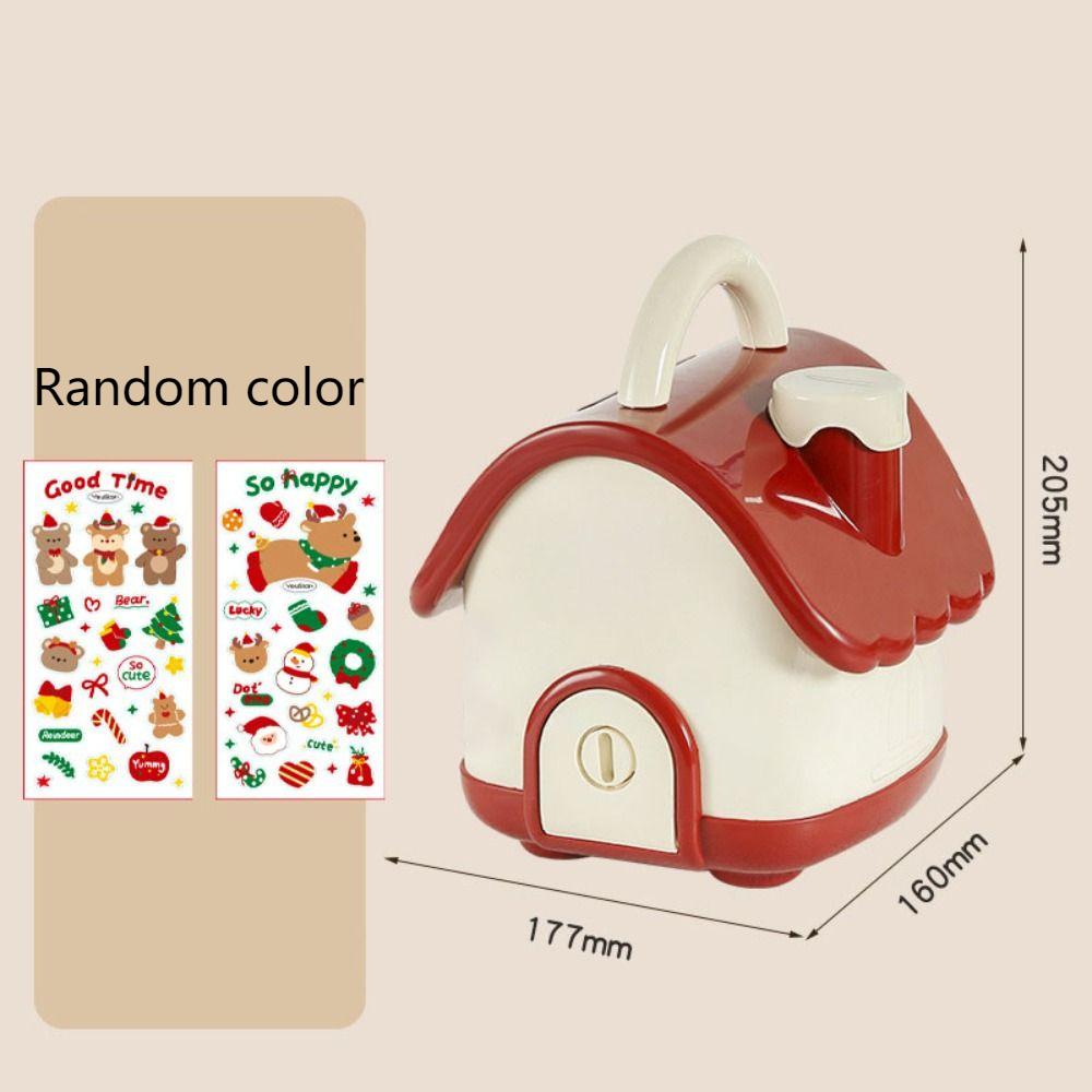 Large Capacity House Piggy Bank With Key Lock Children Money Boxes Creative Toy