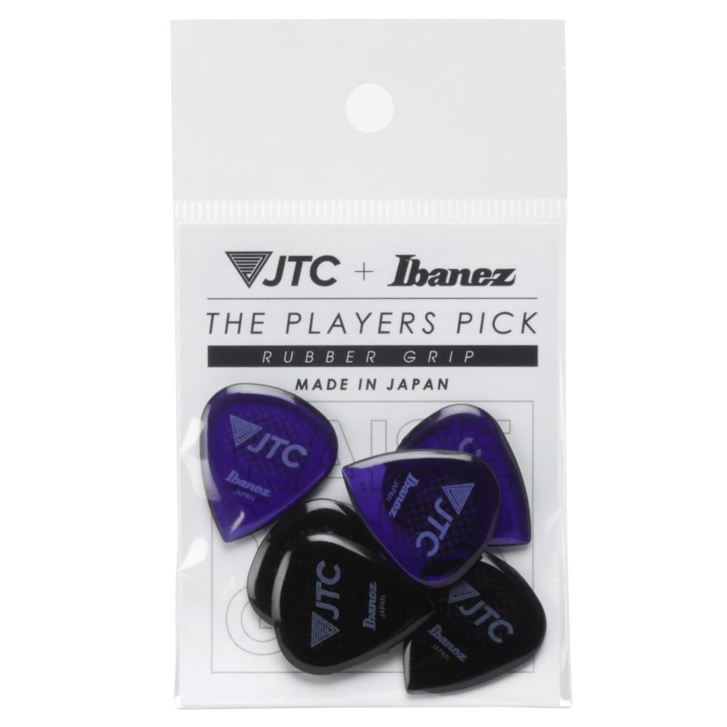 IBANEZ X JTC Collaboration Picks, 6-Pack, with Rubber Grip, Two Colors, Made with Ibanez Tritan, PJTC1R-MX1
