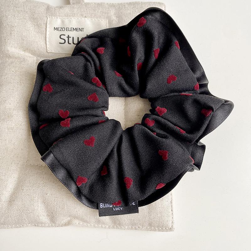 2024 Love Wave Ретро-веревка для волос: Повязка на толстую кишку Dot, элегантная резиновая повязка на голову и цветочные аксессуары для женщин