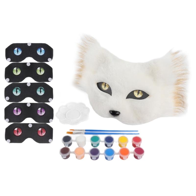 Flexible Mask With Plush Tail DIY Crafting Supply Costume Accessory For Costume And Creative Dressing Up Event