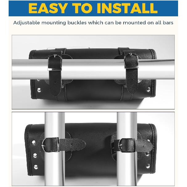 Motorcycle Handlebar Bag,Car Accessories Motorcycle Tool Bag,Pu Leather Motorcycles Fork Bag,Autobikes Side Bag With Straps,Motorcycles Bag,Autobike