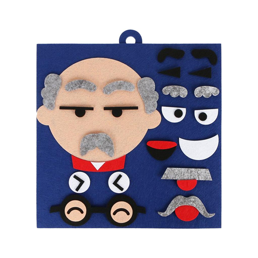 (Куниде) Детские образовательные изменения выражения лица наклейки игрушка DIY патч игрушка