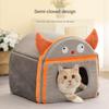 Warm Little Monster Pet Sofa In Winter Funny Mongolian Yurt Cat Nest Comfortable Semi-closed Slipper Nest