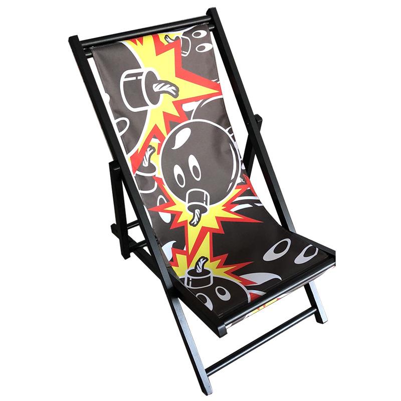 Pink Wooden Outdoor Lounge Chair for Beach, Balcony, Camping, and Garden