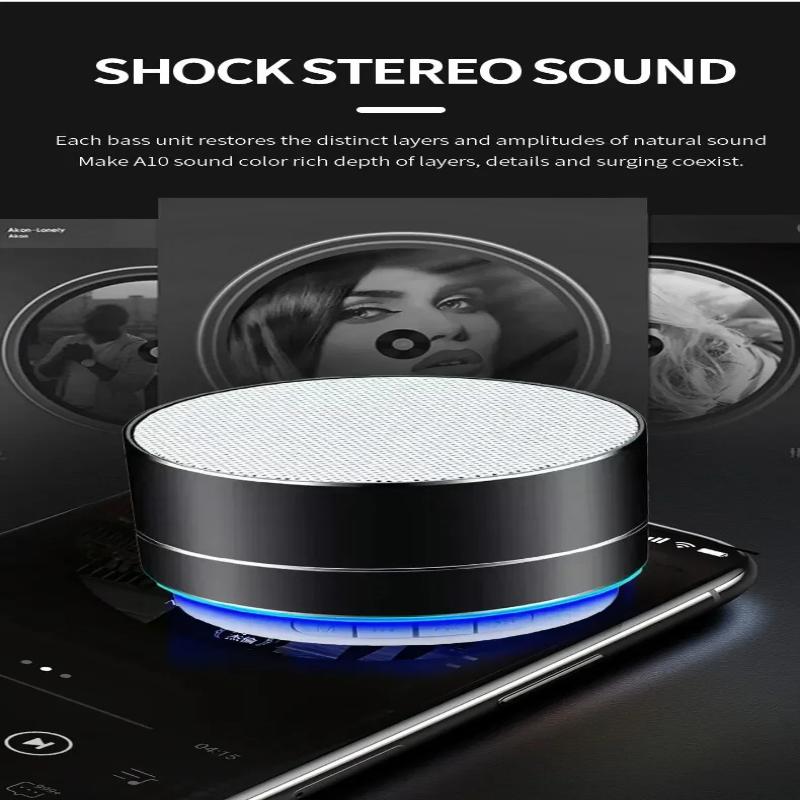 Портативная мини-Bluetooth-колонка с сабвуфером из алюминиевого сплава для использования со смартфоном и компьютером