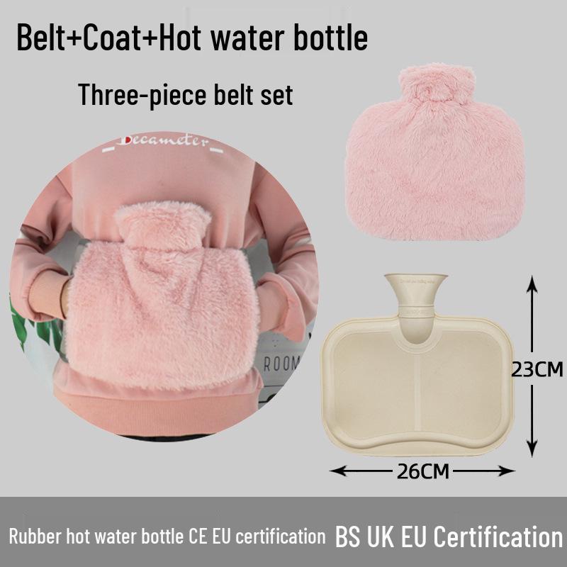 Old-Fashioned Rubber Hot Water Bottle for Stomach Warming