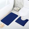 Yousheng 2Pcs/Set Bathroom Floor Mat Non-Slip Bottom 40x60cm 40x50cm Coral Velvet U-Shaped Square Bathroom Pad